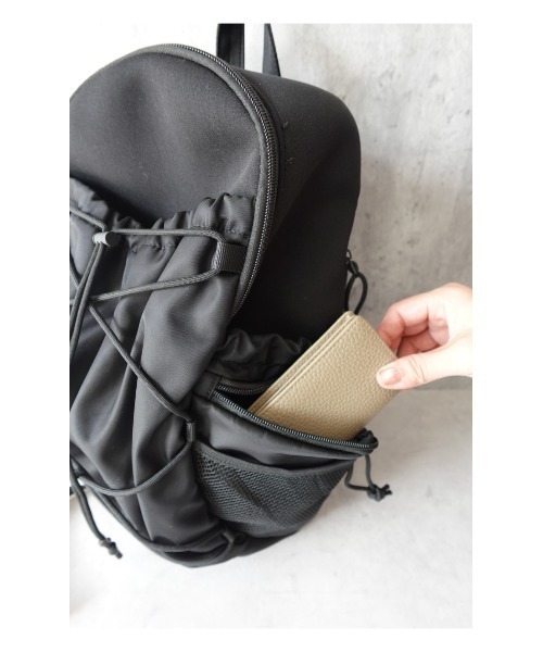 TRUNC（トランクエイティーエイト）の「Drowcord Back Pack / ドローコードバックパック（バックパック/リュック・レディース・ブラック・FREE）」の22枚目の写真