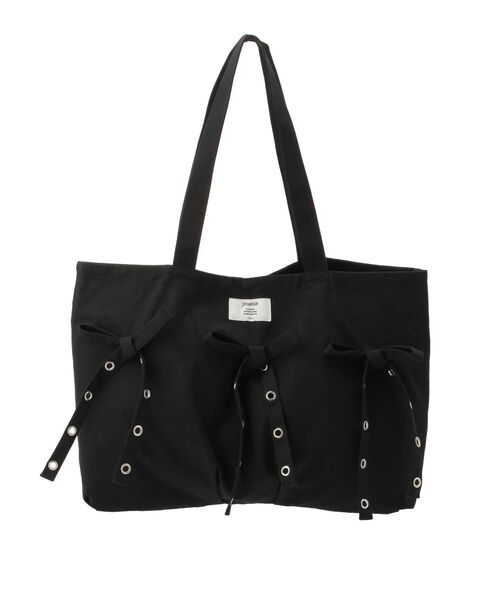 jouetie（ジュエティ）の「ハトメリボンビッグトート（トートバッグ・レディース・レッド/ブラウン/ブラック/オフホワイト・FREE）」の2枚目の写真