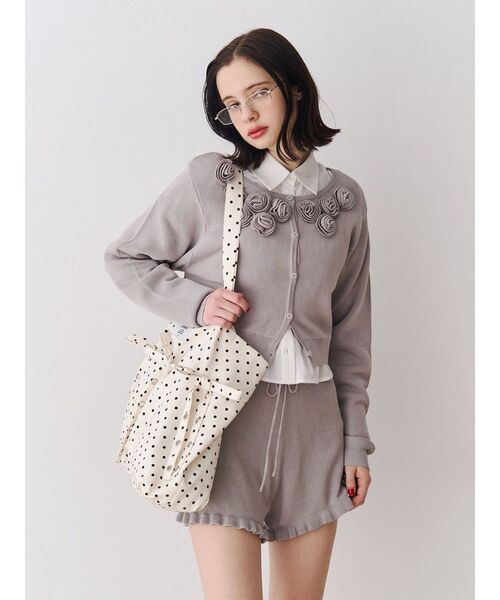 jouetie（ジュエティ）の「ハトメリボンビッグトート（トートバッグ・レディース・レッド/ブラウン/ブラック/オフホワイト・FREE）」の13枚目の写真