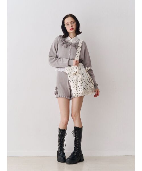 jouetie（ジュエティ）の「ハトメリボンビッグトート（トートバッグ・レディース・レッド/ブラウン/ブラック/オフホワイト・FREE）」の14枚目の写真