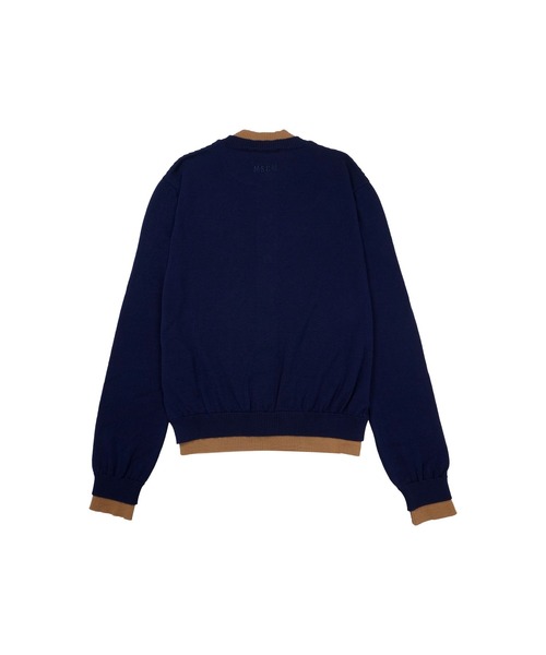 MSGM(エムエスジーエム)の「レイヤードトリム ニットカーディガン(カーディガン/ボレロ・レディース・ブルー系・M)」の2枚目の写真