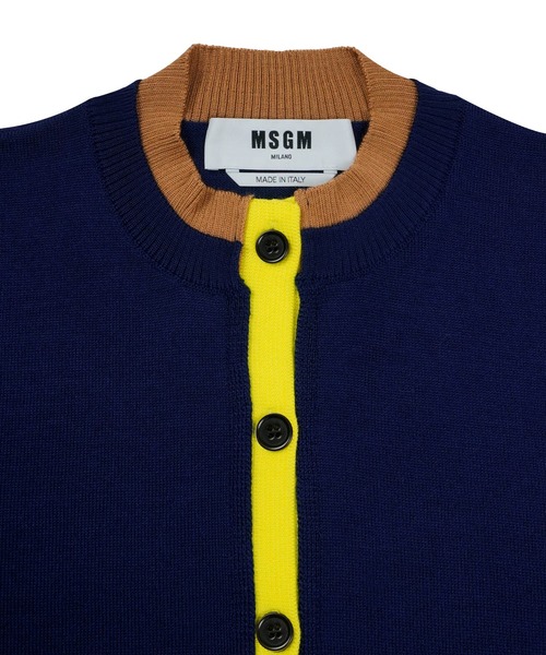 MSGM(エムエスジーエム)の「レイヤードトリム ニットカーディガン(カーディガン/ボレロ・レディース・ブルー系・M)」の3枚目の写真