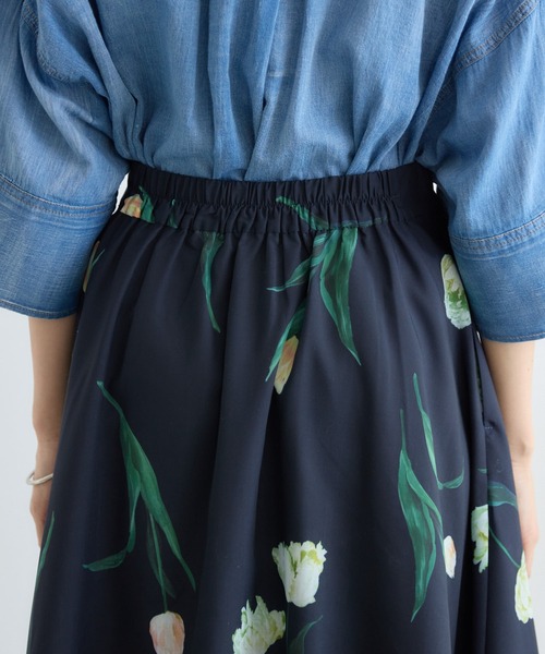 KATHARINE ROSS（キャサリンロス）の「【KATHARINE ROSS】チューリッププリントスカート（スカート・レディース・アイボリー/ネイビー・SMALL/MEDIUM）」の15枚目の写真