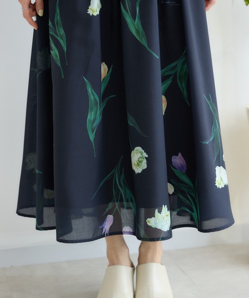 KATHARINE ROSS（キャサリンロス）の「【KATHARINE ROSS】チューリッププリントスカート（スカート・レディース・アイボリー/ネイビー・SMALL/MEDIUM）」の17枚目の写真