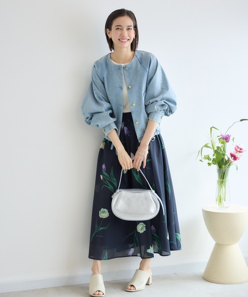 KATHARINE ROSS（キャサリンロス）の「【KATHARINE ROSS】チューリッププリントスカート（スカート・レディース・アイボリー/ネイビー・SMALL/MEDIUM）」の21枚目の写真