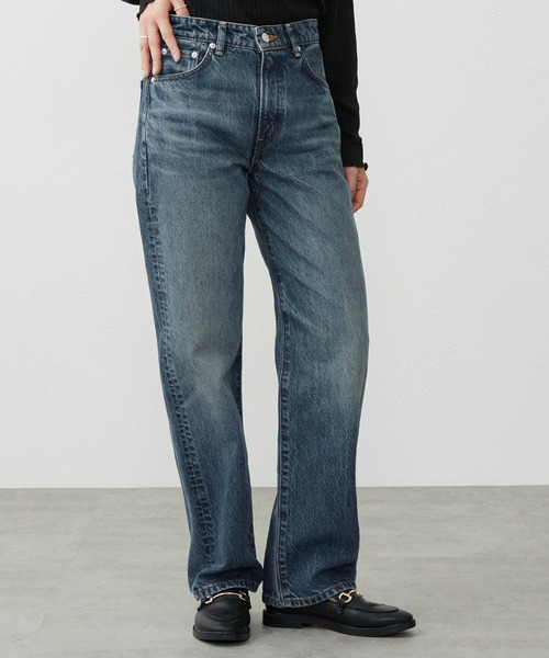 EDWIN(エドウィン)の「EDWIN LADYS 503 ストレート デニムパンツ ジーンズ(デニムパンツ・レディース・インディゴブルー/ダークインディゴブルー/ライトインディゴブルー・27/29/30/31/28)」の2枚目の写真