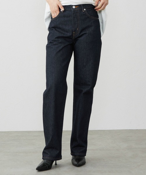 EDWIN(エドウィン)の「EDWIN LADYS 503 ストレート デニムパンツ ジーンズ(デニムパンツ・レディース・インディゴブルー/ダークインディゴブルー/ライトインディゴブルー・27/29/30/31/28)」の4枚目の写真