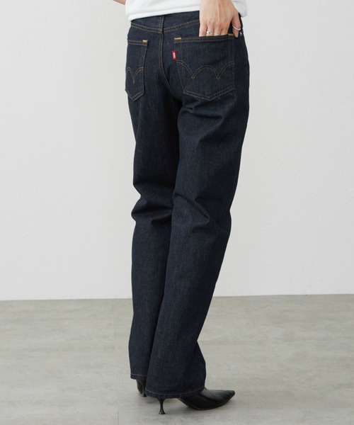 EDWIN(エドウィン)の「EDWIN LADYS 503 ストレート デニムパンツ ジーンズ(デニムパンツ・レディース・インディゴブルー/ダークインディゴブルー/ライトインディゴブルー・27/29/30/31/28)」の7枚目の写真