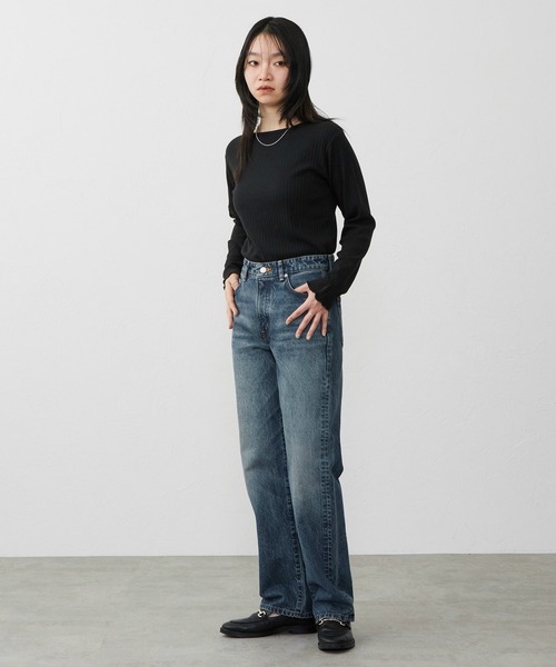 EDWIN(エドウィン)の「EDWIN LADYS 503 ストレート デニムパンツ ジーンズ(デニムパンツ・レディース・インディゴブルー/ダークインディゴブルー/ライトインディゴブルー・27/29/30/31/28)」の19枚目の写真