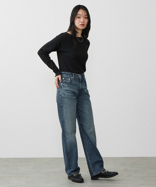 EDWIN(エドウィン)の「EDWIN LADYS 503 ストレート デニムパンツ ジーンズ(デニムパンツ・レディース・インディゴブルー/ダークインディゴブルー/ライトインディゴブルー・27/29/30/31/28)」の20枚目の写真