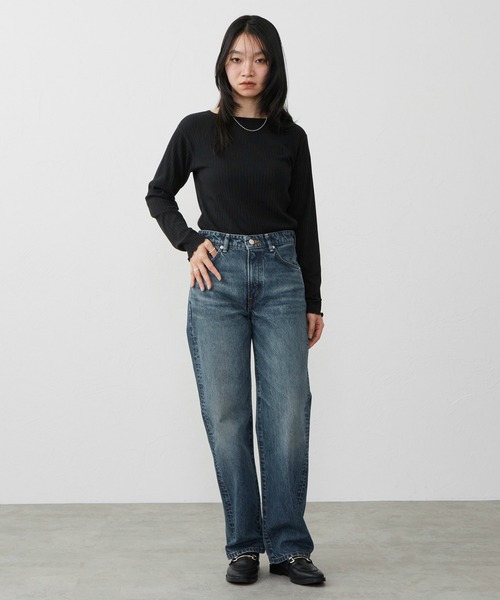 EDWIN(エドウィン)の「EDWIN LADYS 503 ストレート デニムパンツ ジーンズ(デニムパンツ・レディース・インディゴブルー/ダークインディゴブルー/ライトインディゴブルー・27/29/30/31/28)」の21枚目の写真
