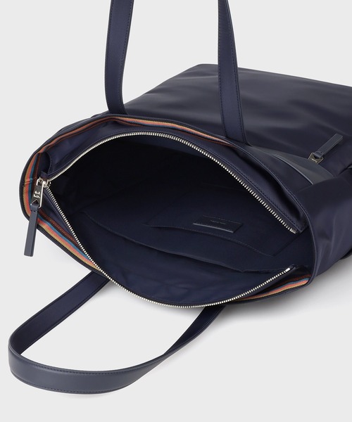 Paul Smith(ポールスミス)の「ナイロンブライトストライプトリム トートバッグ【553405 N083T】(トートバッグ・メンズ・ブラック/ネイビー・FREE)」の5枚目の写真
