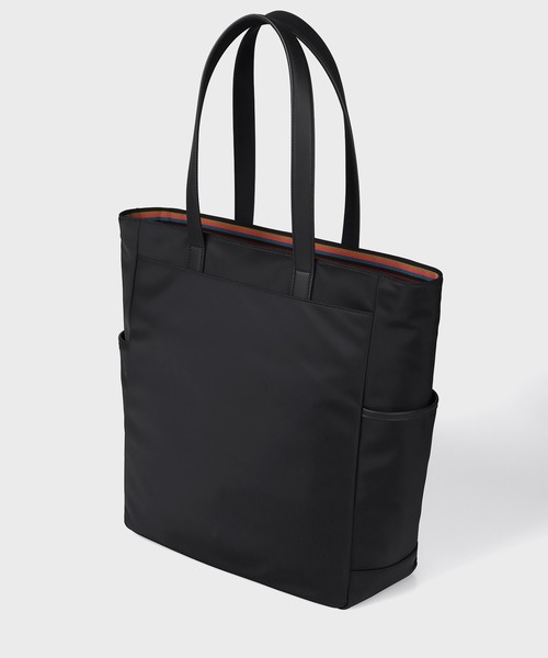 Paul Smith(ポールスミス)の「ナイロンブライトストライプトリム トートバッグ【553405 N083T】(トートバッグ・メンズ・ブラック/ネイビー・FREE)」の8枚目の写真
