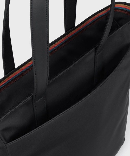 Paul Smith(ポールスミス)の「ナイロンブライトストライプトリム トートバッグ【553405 N083T】(トートバッグ・メンズ・ブラック/ネイビー・FREE)」の9枚目の写真