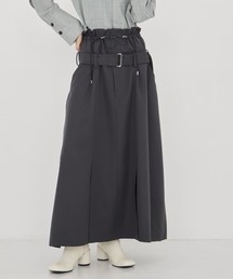 UJOH（ウジョー）の「【UJOH/ウジョー】《STUDIOUS別注》別注 Draw Code Belt Skirt/ドローコードスカート（スカート）」
