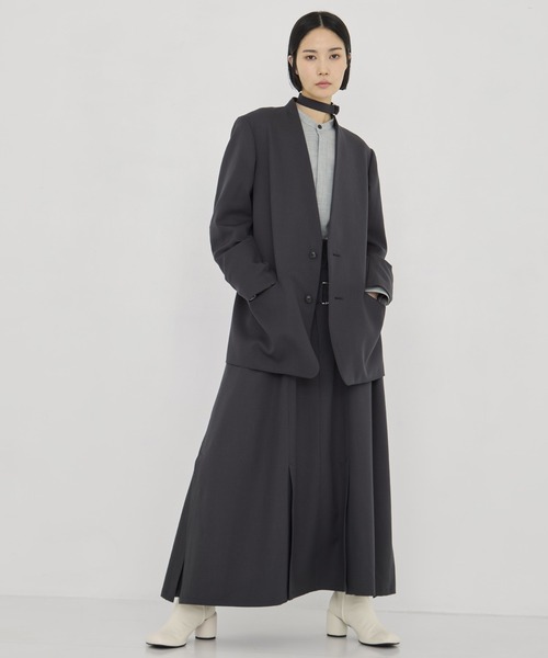 UJOH（ウジョー）の「【UJOH/ウジョー】《STUDIOUS別注》別注 Draw Code Belt Skirt/ドローコードスカート（スカート・レディース・グレー・2/1）」の2枚目の写真