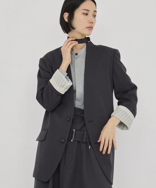 UJOH（ウジョー）の「【UJOH/ウジョー】《STUDIOUS別注》別注 Draw Code Belt Skirt/ドローコードスカート（スカート・レディース・グレー・2/1）」の7枚目の写真