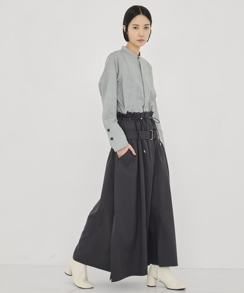 UJOH（ウジョー）の「【UJOH/ウジョー】《STUDIOUS別注》別注 Draw Code Belt Skirt/ドローコードスカート（スカート・レディース・グレー・2/1）」の5枚目の写真