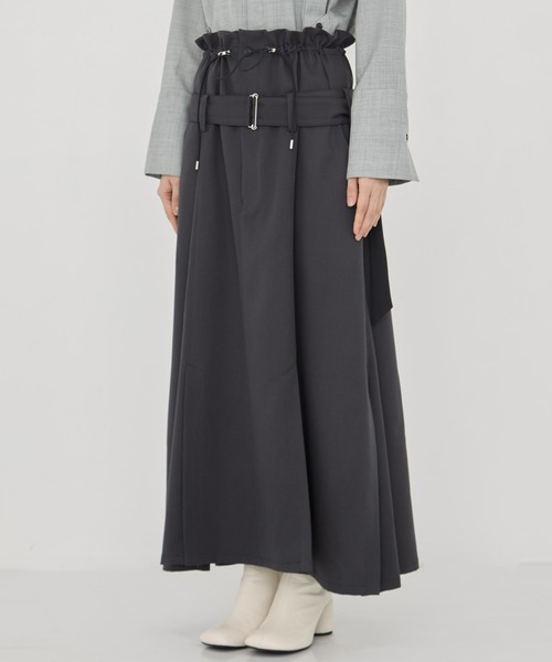 UJOH（ウジョー）の「【UJOH/ウジョー】《STUDIOUS別注》別注 Draw Code Belt Skirt/ドローコードスカート（スカート・レディース・グレー・2/1）」の9枚目の写真