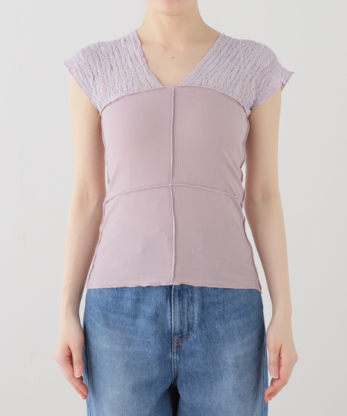 IENA(イエナ)の「BASERANGE/ベースレンジ NEHRU TANK タンクトップ(Tシャツ/カットソー・レディース・パープル系その他・FREE)」の10枚目の写真