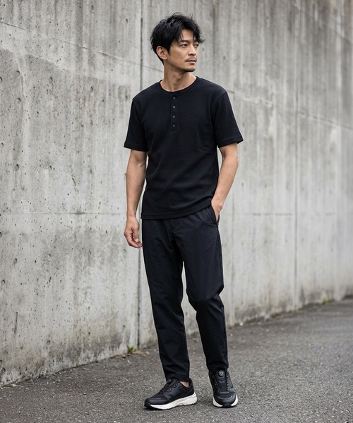 TETE HOMME(テットオム)の「展開店舗限定 サーマル ヘンリーネックショートスリーブTシャツ(Tシャツ/カットソー・メンズ・ホワイト/ブラック/ネイビー/グレー・MEDIUM/X-LARGE/LARGE)」の13枚目の写真