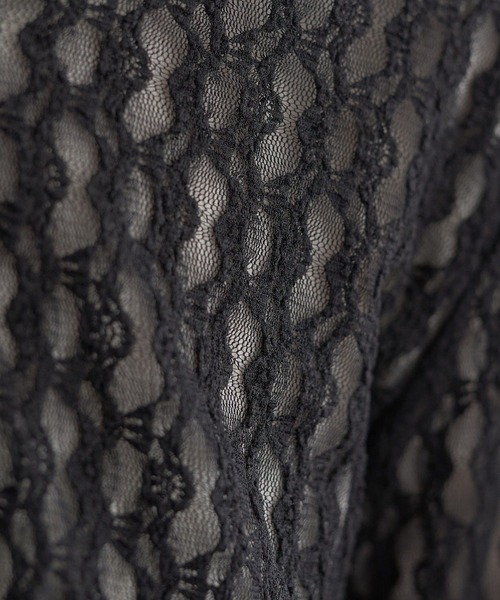 earth music&ecology(アースミュージックアンドエコロジー)の「レースパーカー(パーカー・レディース・ブラック/アイボリー・FREE)」の16枚目の写真