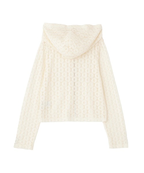 earth music&ecology(アースミュージックアンドエコロジー)の「レースパーカー(パーカー・レディース・ブラック/アイボリー・FREE)」の18枚目の写真