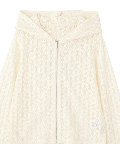 earth music&ecology(アースミュージックアンドエコロジー)の「レースパーカー(パーカー・レディース・ブラック/アイボリー・FREE)」の19枚目の写真