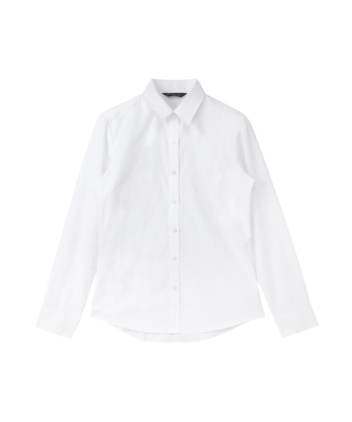 TOKYO SHIRTS(トウキョウシャツ)の「【透け防止】 形態安定ノンアイロン レギュラー 長袖ビジネスワイシャツ 白無地(ビジネスシャツ・レディース・ホワイト・XL/LL/M/XS)」の1枚目の写真