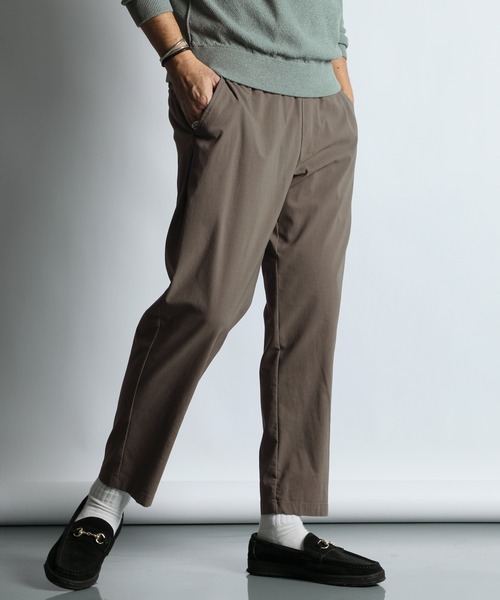 The DUFFER of ST.GEORGE（ザダファーオブセントジョージ）の「SUPER STRETCH TAPERED EASY PANTS：セットアップ対応 スーパーストレッチ テーパードイージーパンツ（スラックス・メンズ・ブラック/ブラウン/ネイビー・MEDIUM/LARGE/X-LARGE）」の6枚目の写真