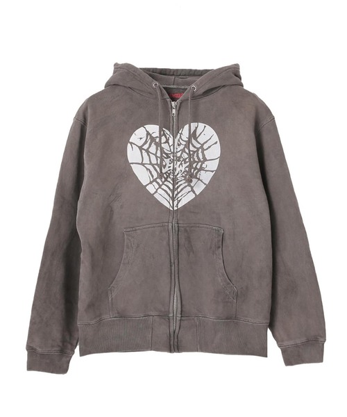 JOINT WORKS(ジョイントワークス)の「Little Willow / リトルウィロー 別注 HEART SPIDER ZIP HOODIE(パーカー・メンズ・カーキ/ブラック・MEDIUM/SMALL)」の1枚目の写真