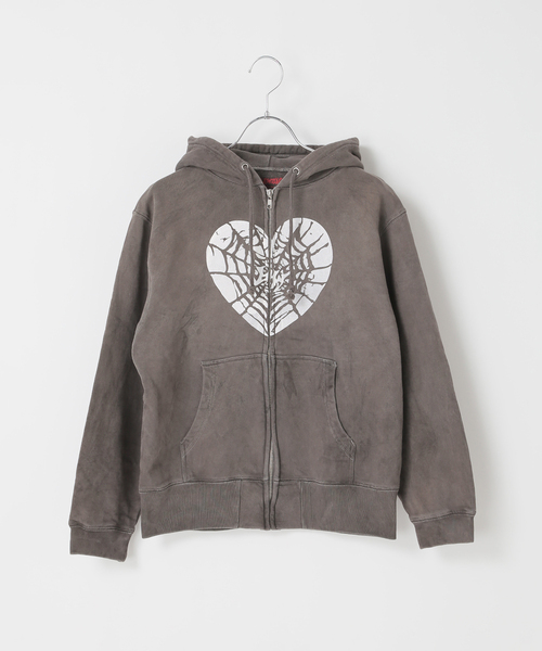 JOINT WORKS(ジョイントワークス)の「Little Willow / リトルウィロー 別注 HEART SPIDER ZIP HOODIE(パーカー・メンズ・カーキ/ブラック・MEDIUM/SMALL)」の5枚目の写真