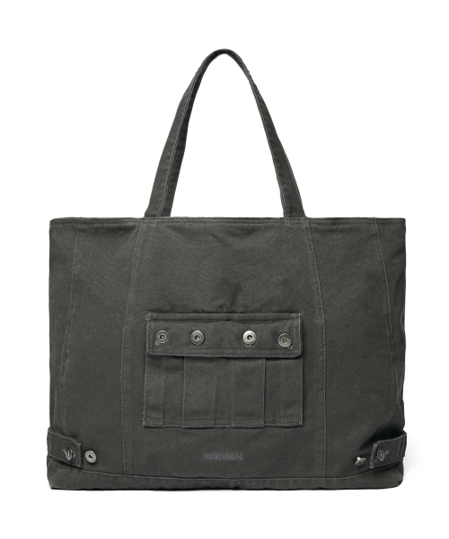 NOMANUAL(NOMANUAL)の「4R POCKET TOTE BAG - WASHED CHARCOAL(トートバッグ・レディース・その他・FREE)」の1枚目の写真