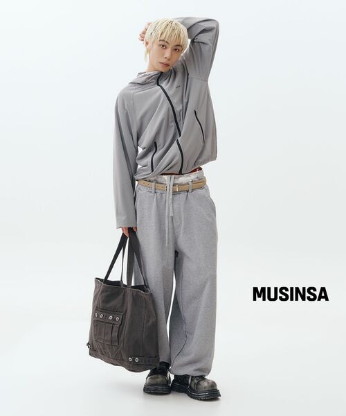 NOMANUAL(NOMANUAL)の「4R POCKET TOTE BAG - WASHED CHARCOAL(トートバッグ・レディース・その他・FREE)」の2枚目の写真