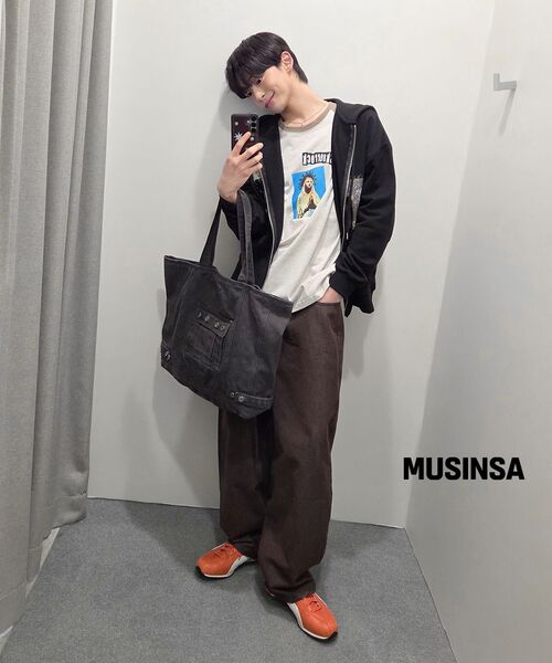 NOMANUAL(NOMANUAL)の「4R POCKET TOTE BAG - WASHED CHARCOAL(トートバッグ・レディース・その他・FREE)」の3枚目の写真