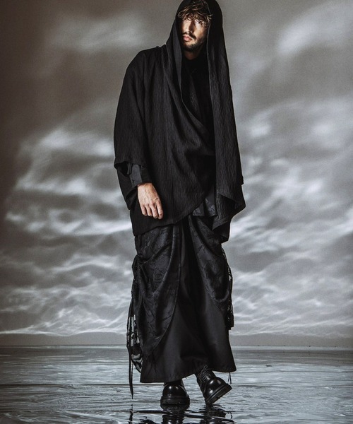 NO ID.（ノーアイディ）の「【NO ID.】Drawstrings Layered Baggy Pants / ドローストリングスレイヤードバギートラウザーズ（その他パンツ・メンズ・その他22/ブラック/グレー・2/1）」の9枚目の写真