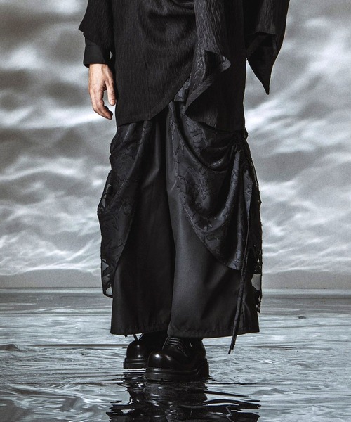 NO ID.（ノーアイディ）の「【NO ID.】Drawstrings Layered Baggy Pants / ドローストリングスレイヤードバギートラウザーズ（その他パンツ・メンズ・その他22/ブラック/グレー・2/1）」の11枚目の写真