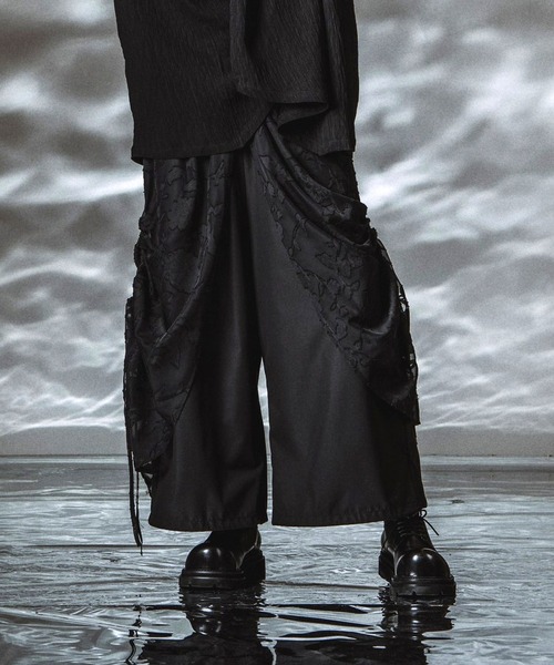 NO ID.（ノーアイディ）の「【NO ID.】Drawstrings Layered Baggy Pants / ドローストリングスレイヤードバギートラウザーズ（その他パンツ・メンズ・その他22/ブラック/グレー・2/1）」の12枚目の写真