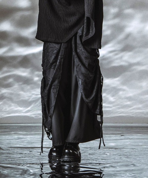 NO ID.（ノーアイディ）の「【NO ID.】Drawstrings Layered Baggy Pants / ドローストリングスレイヤードバギートラウザーズ（その他パンツ・メンズ・その他22/ブラック/グレー・2/1）」の13枚目の写真