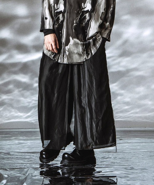 NO ID.（ノーアイディ）の「【NO ID.】Drawstrings Layered Baggy Pants / ドローストリングスレイヤードバギートラウザーズ（その他パンツ・メンズ・その他22/ブラック/グレー・2/1）」の19枚目の写真