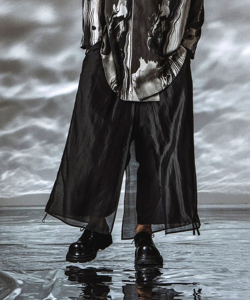 NO ID.（ノーアイディ）の「【NO ID.】Drawstrings Layered Baggy Pants / ドローストリングスレイヤードバギートラウザーズ（その他パンツ・メンズ・その他22/ブラック/グレー・2/1）」の20枚目の写真