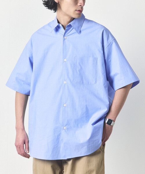 FREAK'S STORE(フリークスストア)の「限定展開 Relax Fit リラックスフィット ショートスリーブ レギュラーカラーシャツ(シャツ/ブラウス・メンズ・ベージュ/ブラック/オフホワイト/サックスブルー/ブルー系その他/チャコールグレー/ホワイト・MEDIUM/SMALL/LARGE)」の22枚目の写真