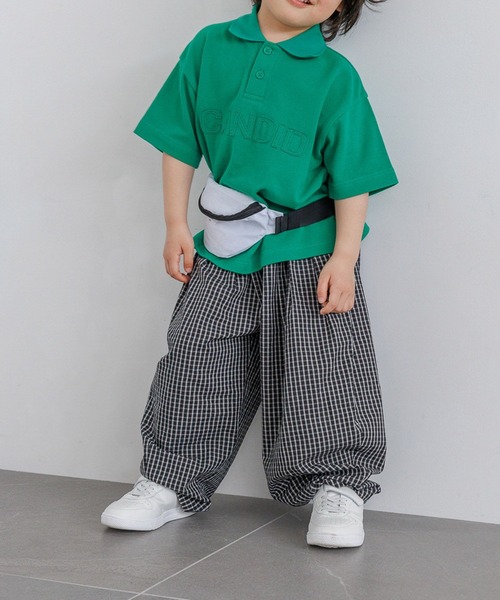 LOWRYS FARM（ローリーズファーム）の「チェックバルーンパンツ　664863（その他パンツ・キッズ・ブラック/アイボリー・110cm/120cm/130cm/140cm/150cm）」の2枚目の写真