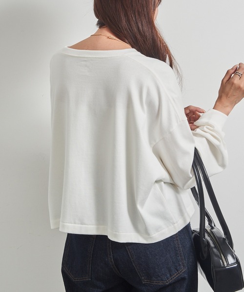HANES(ヘインズ)の「【Hanes】1P Hanes T-SHIRTS SHIRO for HER クロップドワイドTシャツ(Tシャツ/カットソー・レディース・ホワイト・FREE)」の5枚目の写真