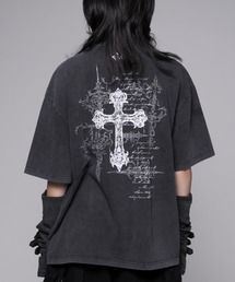 『REFLEM/レフレム』ZIPデザイン加工Tシャツ/ハーフスリーブカットソー