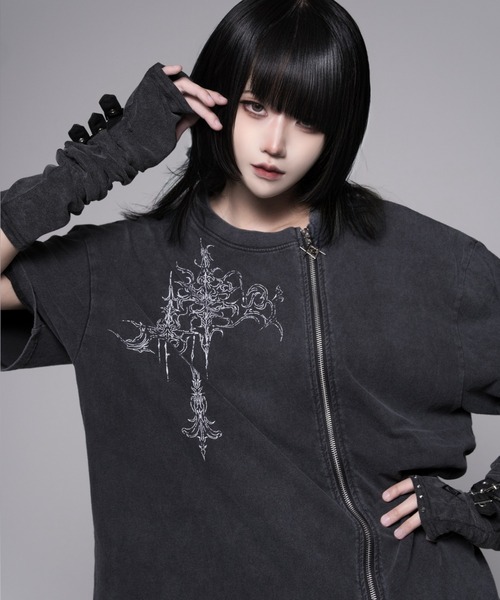 REFLEM(レフレム)の「『REFLEM/レフレム』ZIPデザイン加工Tシャツ/ハーフスリーブカットソー(Tシャツ/カットソー・レディース・B/A・FREE)」の8枚目の写真