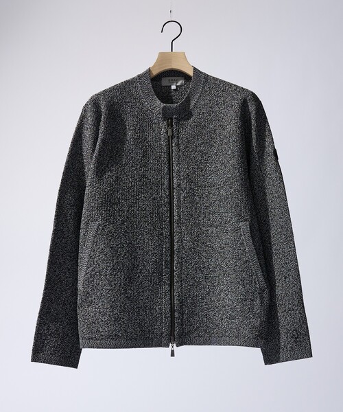 ABAHOUSE GRAY（アバハウスグレイ）の「ハイゲージニット ライダース（ライダースジャケット・メンズ・ブラック/ライトグレー/ネイビー・46/48/50）」の10枚目の写真