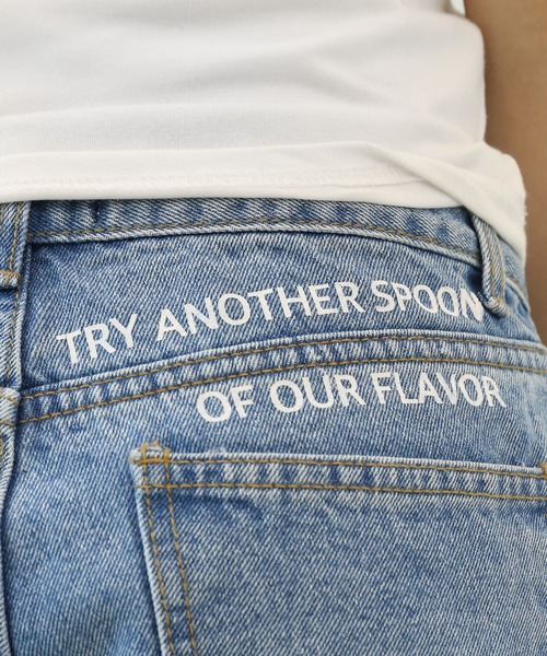 minsobi（ミンソビ）の「ストレートフィット レタリングデニムパンツ S/M/L（デニムパンツ・メンズ・ブルー・MEDIUM/SMALL/LARGE）」の17枚目の写真