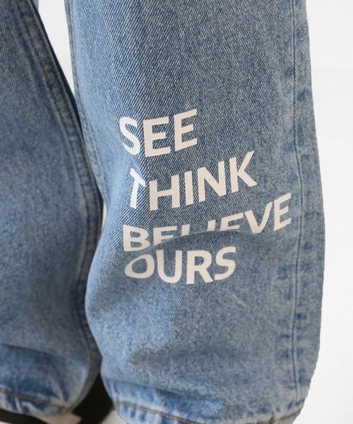 minsobi（ミンソビ）の「ストレートフィット レタリングデニムパンツ S/M/L（デニムパンツ・メンズ・ブルー・MEDIUM/SMALL/LARGE）」の18枚目の写真