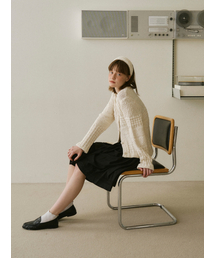 TINKNIT（ティンニット）の「コットンツイードニットカーディガン_アイボリー（カーディガン/ボレロ）」